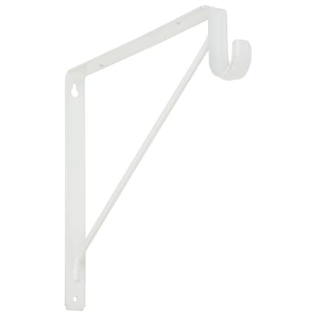 National Hardware National Hardware White Steel Shelf/Rod Bracket 32 Ga. 12-7/16 in. L S822-094